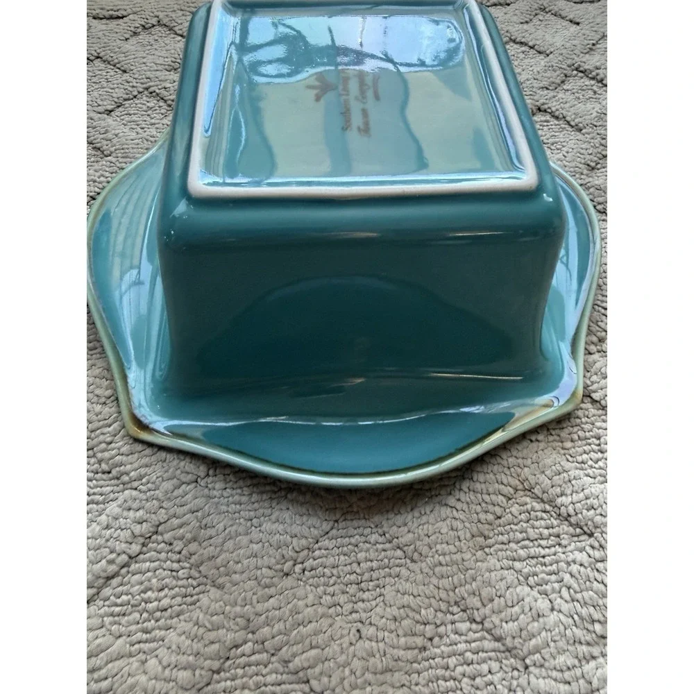 Southern Living at Home Tuscan Everyday Square Baking Dish Teal Turquoise 9 Inch